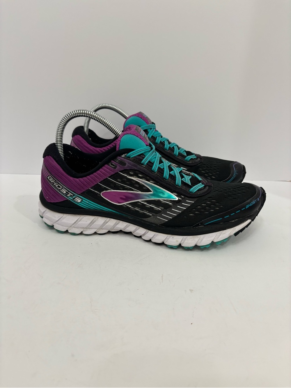 Brooks Women's‎ Black Teal Purple Ghost Running Shoes size 11